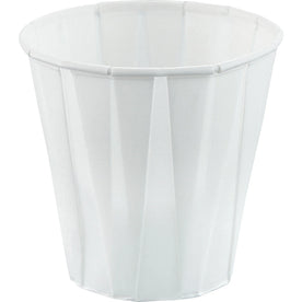 Solo 3.5 oz Paper Souffle Cups - White Medicine - 100/Pack - Food Storage