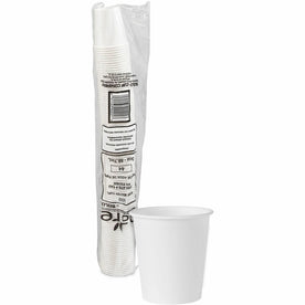 Solo 3 oz Treated Paper Water Cups - fl - White - 100 / Pack