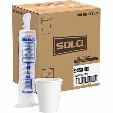 Solo 6 oz Paper Hot Cups - Perfect for Coffee Tea Cocoa