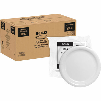 Solo 9’’ Heavyweight Paper Plates - Disposable Food Serveware