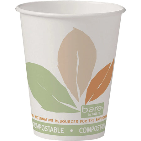Solo Bare Eco-Forward 8 oz SSPLA Paper Hot Cups - fl - Multi - Polylactic Acid (PLA) - Drink Beverage