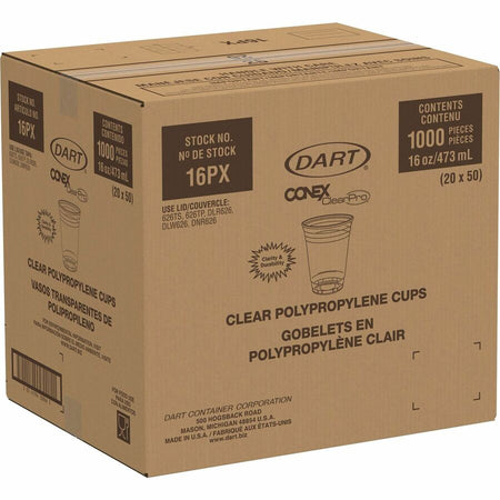Solo Conex 16 oz ClearPro Cold Cups - fl - Clear - Polypropylene - Beverage - 50/Pack - 20 / Carton
