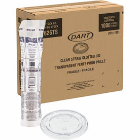 Solo Cup Clear Flat Lids - 100/Bag - 10 Carton - Cups