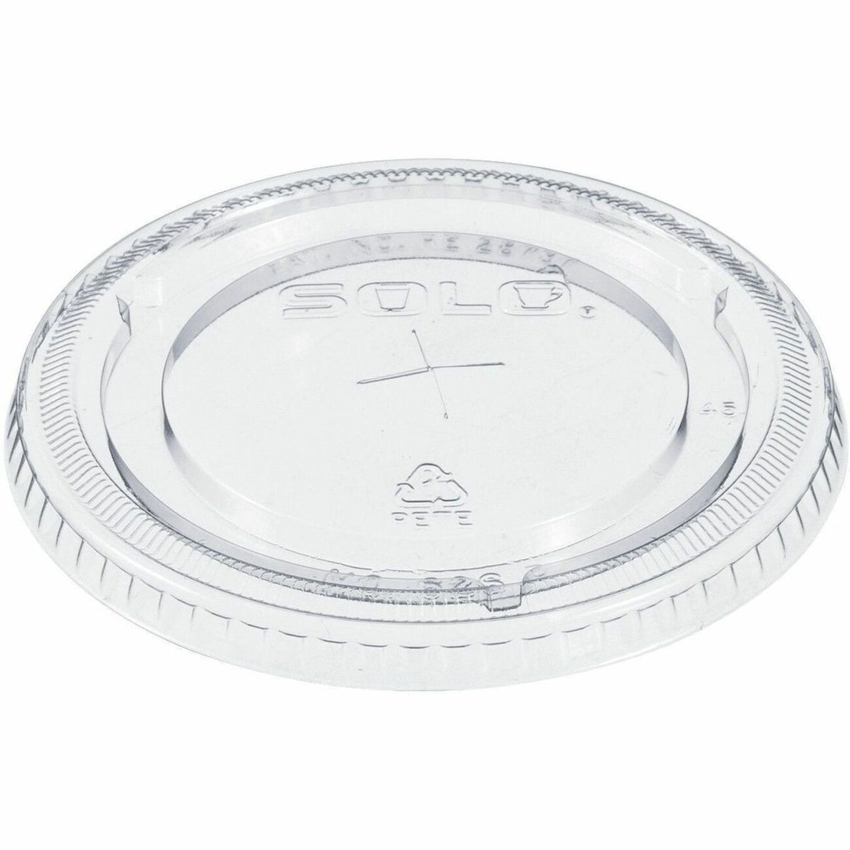 Solo Cup Straw Slotted Clear Lids - Flat - 100/Bag - 10 / Carton - Cups