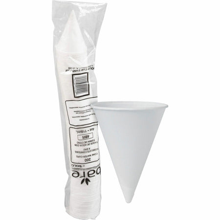 Solo Eco-Forward 4 oz Treated Paper Cone Water Cups - fl - White - Cold Drink - 200 / Pack