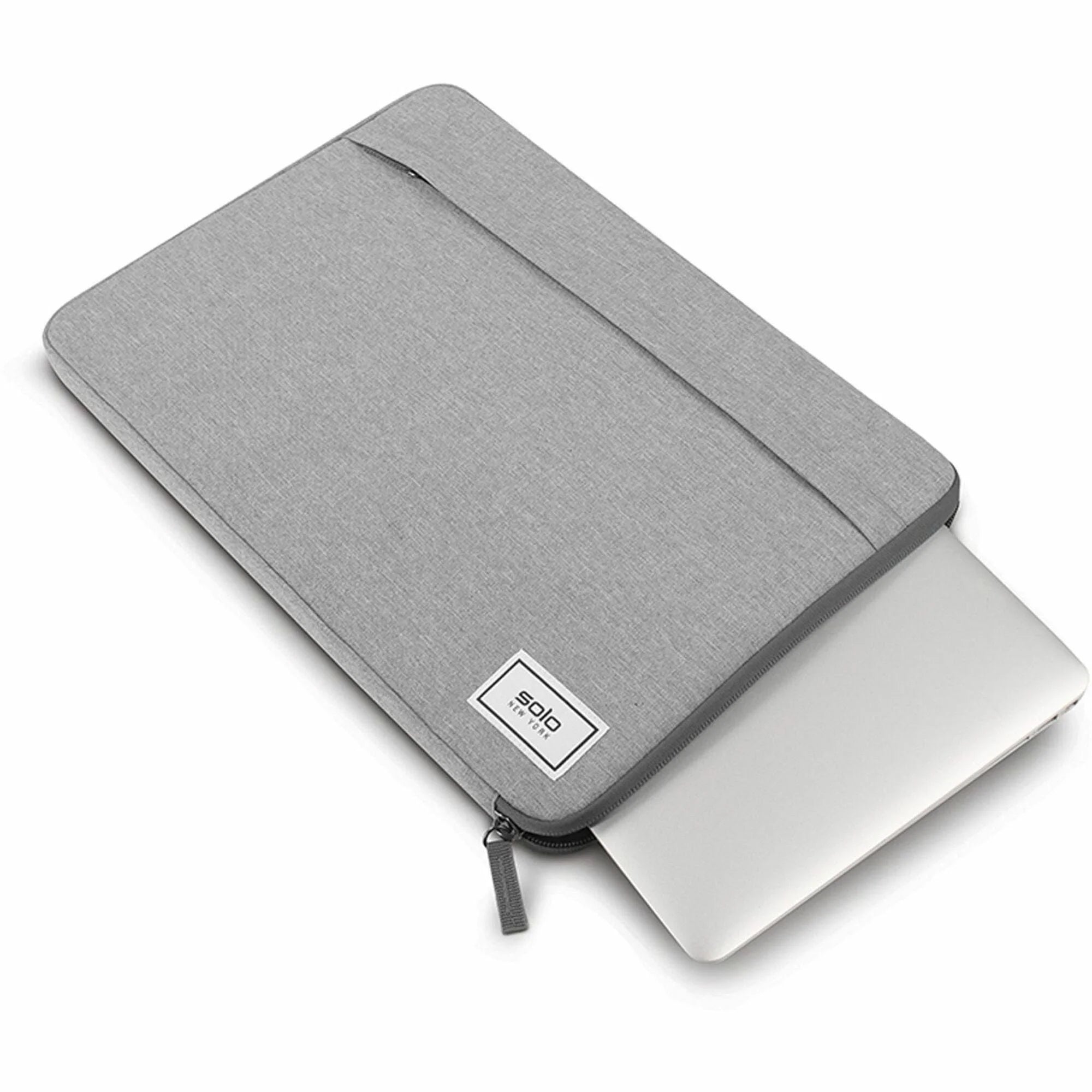 Solo Focus 15.6’’ Notebook Sleeve Case - Gray Bump & Damage Resistant - Computer / Laptop Accessories