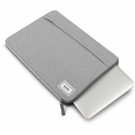Solo Focus 15.6’’ Notebook Sleeve Case - Gray Bump & Damage Resistant - Computer / Laptop Accessories