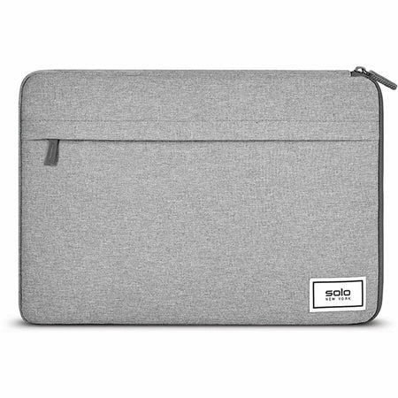 Solo Focus 15.6’’ Notebook Sleeve Case - Gray Bump & Damage Resistant - Computer / Laptop Accessories