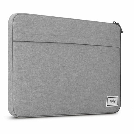 Solo Focus 15.6’’ Notebook Sleeve Case - Gray Bump & Damage Resistant - Computer / Laptop Accessories