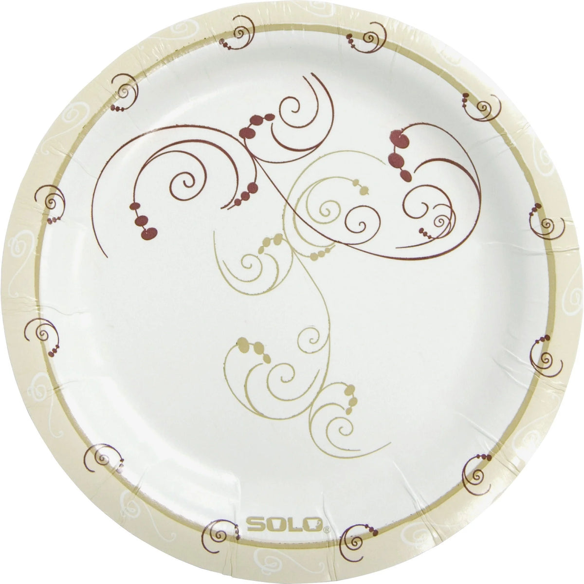 Solo Symphony 6’’ Mediumweight Paper Plates - Diameter - Natural - Body - 125/Pack - 8 / Carton