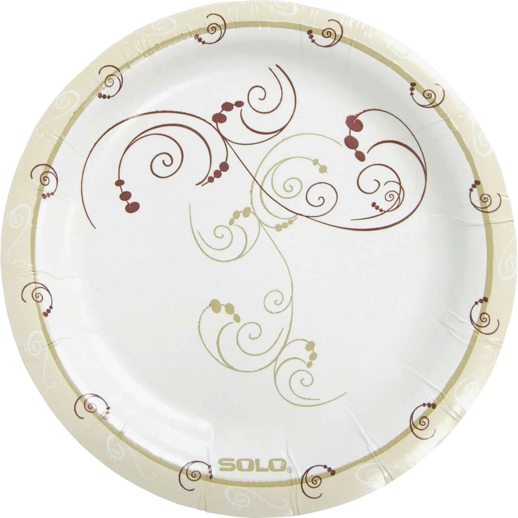 Solo Symphony 6’’ Mediumweight Paper Plates - Diameter - Natural - Body - 125/Pack - 8 / Carton