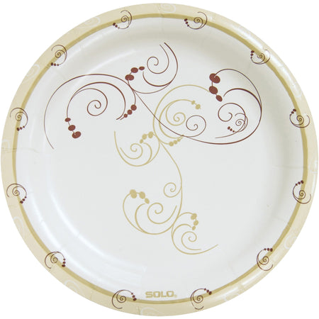 Solo Symphony 8-1/2’’ Mediumweight Paper Plates - Serving - 8.5’’ Diameter - Multi - Body - 125 / Pack