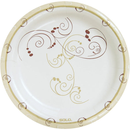 Solo Symphony 8-1/2’’ Mediumweight Paper Plates - Serving - 8.5’’ Diameter - Multi - Body - 125 / Pack