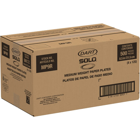 Solo Symphony 8-1/2’’ Mediumweight Paper Plates 8.5’’ Diameter Multi 4 / Carton Serving Body (SCCMP9RJ8001CT)