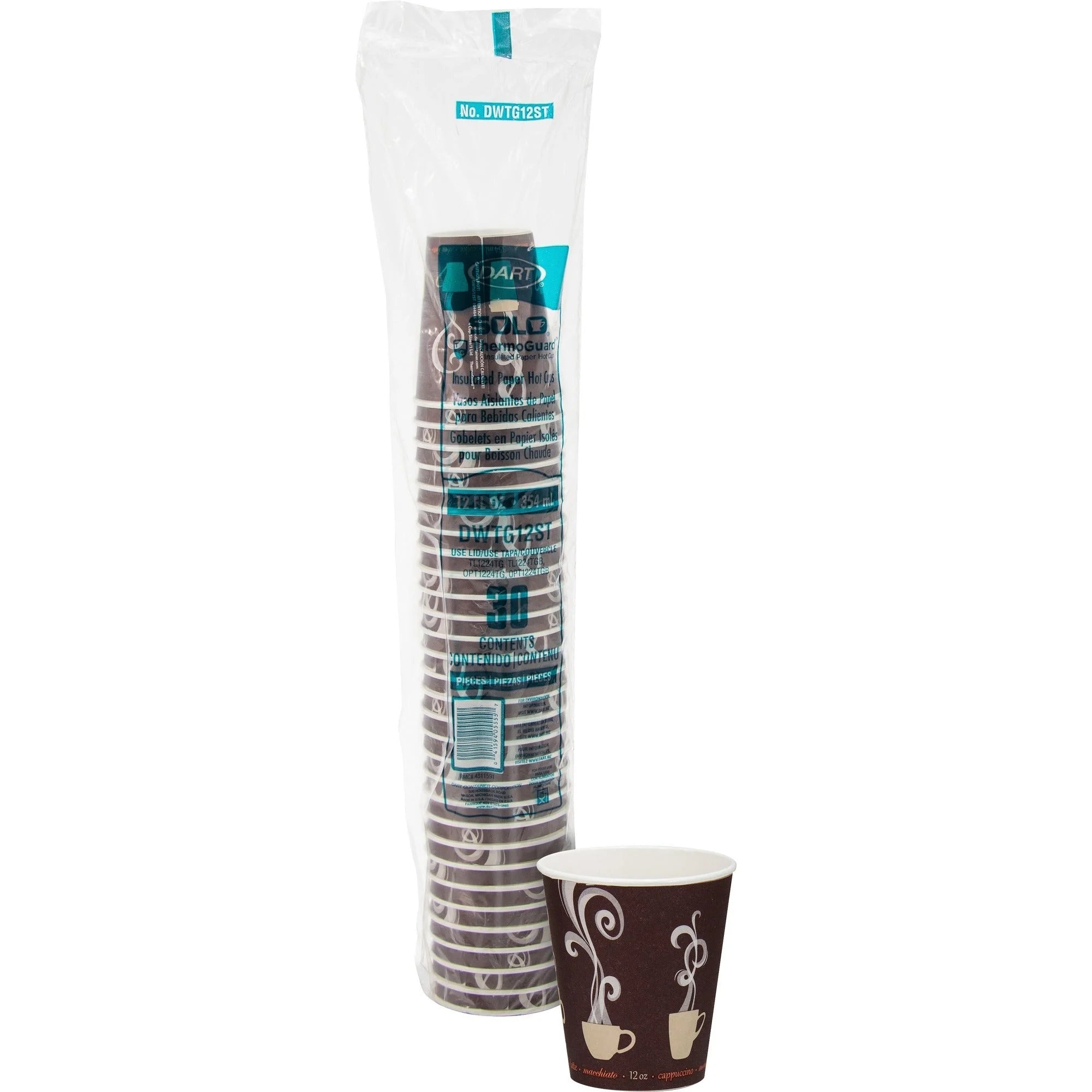 Solo ThermoGuard 12 oz Hot Cups - Insulated Paper for Drinks