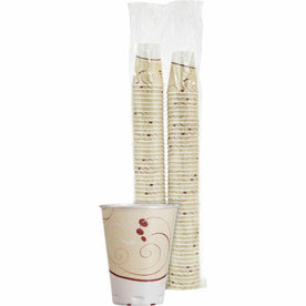 Solo Trophy Plus 12 oz Symphony Insulated Hot/Cold Cups - fl - Beige - Foam - Hot Drink Cold Beverage - 100 / Pack