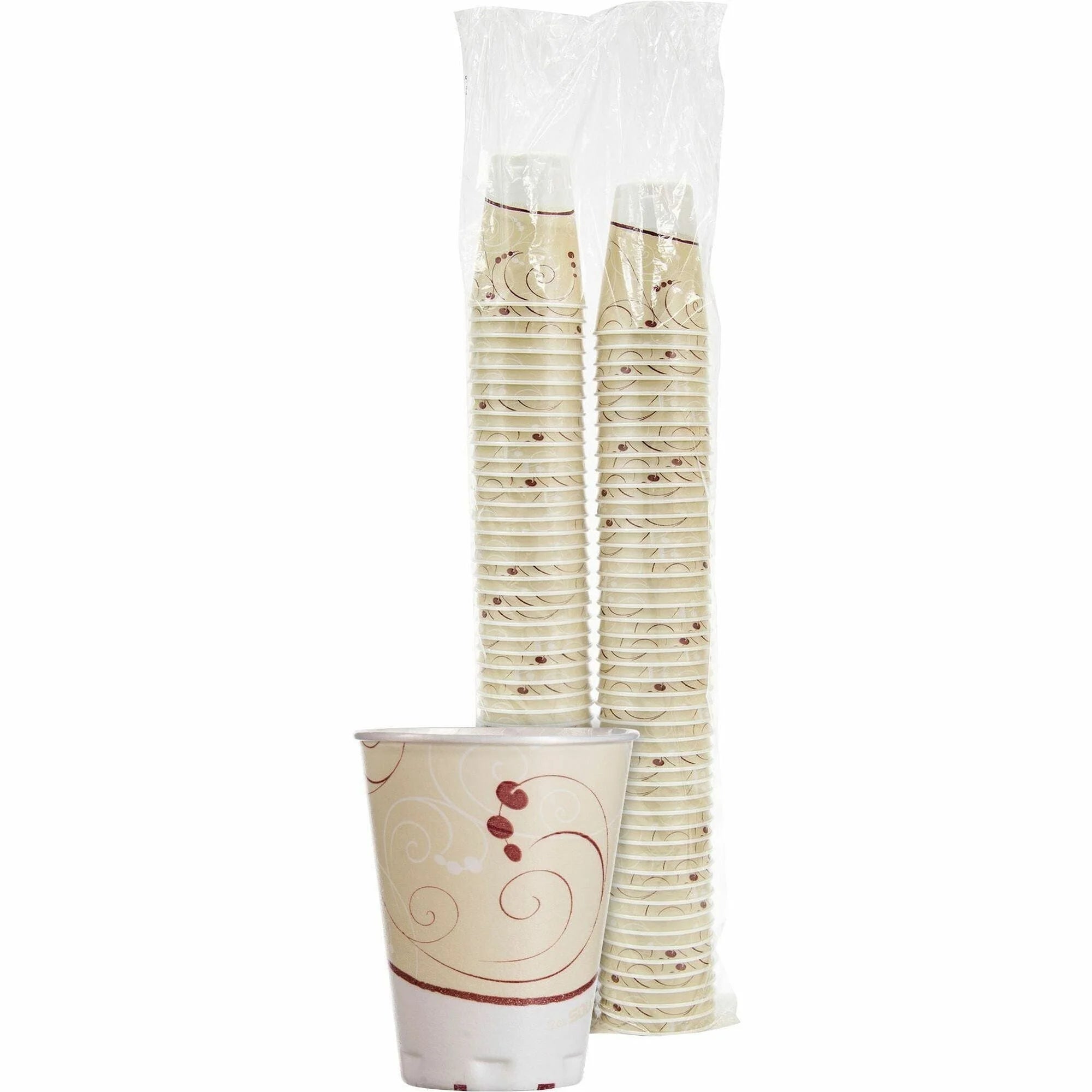 Solo Trophy Plus 12 oz Symphony Insulated Hot/Cold Cups - fl - Beige - Foam - Hot Drink Cold Beverage - 100 / Pack