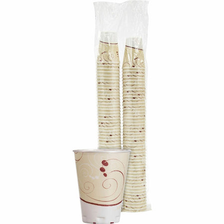 Solo Trophy Plus 12 oz Symphony Insulated Hot/Cold Cups - fl - Beige - Foam - Hot Drink Cold Beverage - 100 / Pack