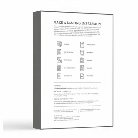 Southworth Business Paper: 25% Cotton 32 lb Linen Textured Acid-free Watermarked - 250 Sheets - Specialty Paper