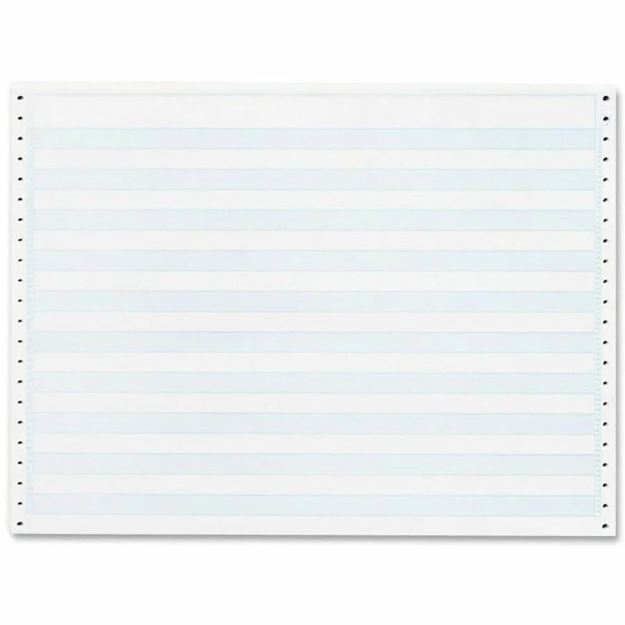 Sparco 1/2’’ Blue Bar 1-part Computer Paper 14 7/8’’ x 11’’ 2400 / Carton Perforated 20 lb Basis Weight (SPR02180)
