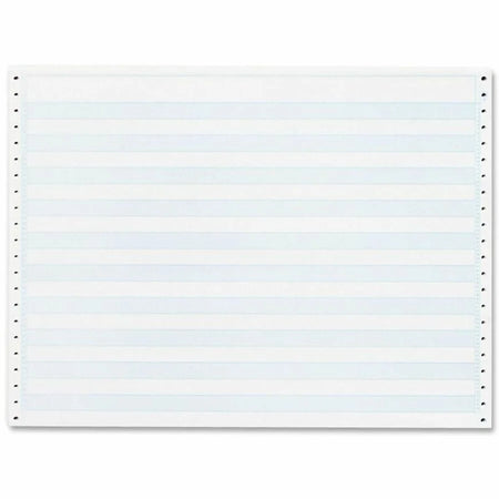 Sparco 1/2’’ Blue Bar 1-part Computer Paper 14 7/8’’ x 11’’ 2400 / Carton Perforated 20 lb Basis Weight (SPR02180)