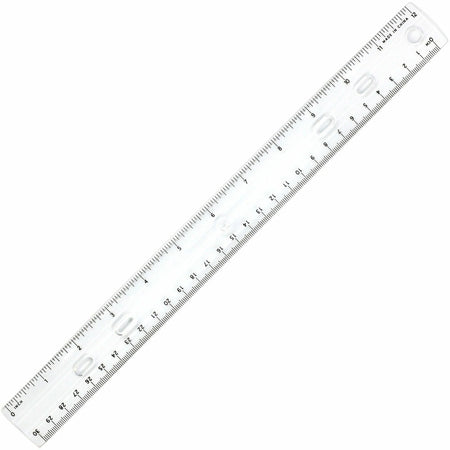 Sparco 12’’ Standard Metric Ruler - Clear Plastic - 1/16 Graduations - Rulers