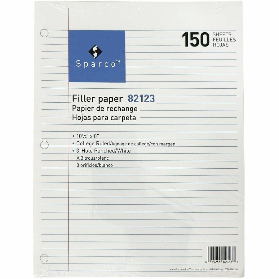 Sparco 3-hole Punched Filler Paper - Alternate-Image2