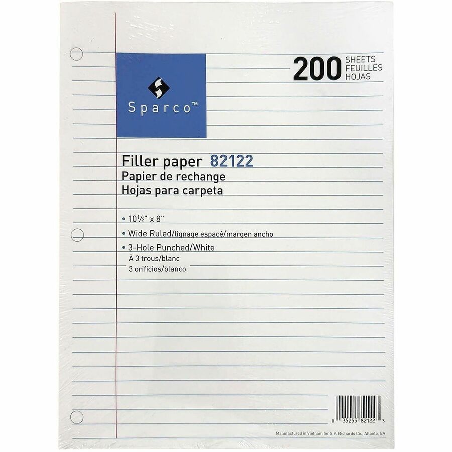 Sparco 3-hole Punched Filler Paper - Alternate-Image2