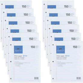 Sparco 3HP Filler Paper: College Ruled 1800 Sheets 8’’ x 10 1/2’’ - White 16 lb - 150/Pack - Paper