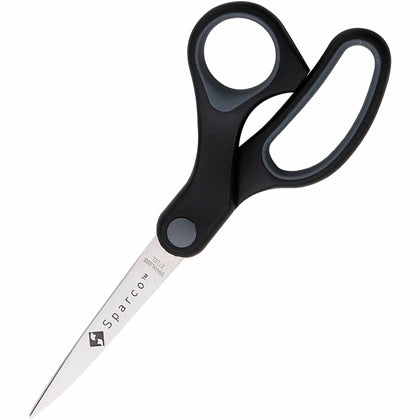 Sparco 7’’ Straight Scissors with Rubber Grip Handle - Stainless Steel