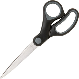 Sparco 8’’ Straight Scissors with Rubber Grip Handle - Stainless Steel