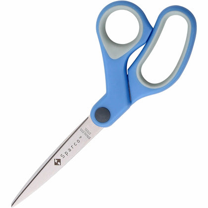 Sparco Bent Multipurpose Scissors: 8’’ Stainless Steel Blue - Scissors