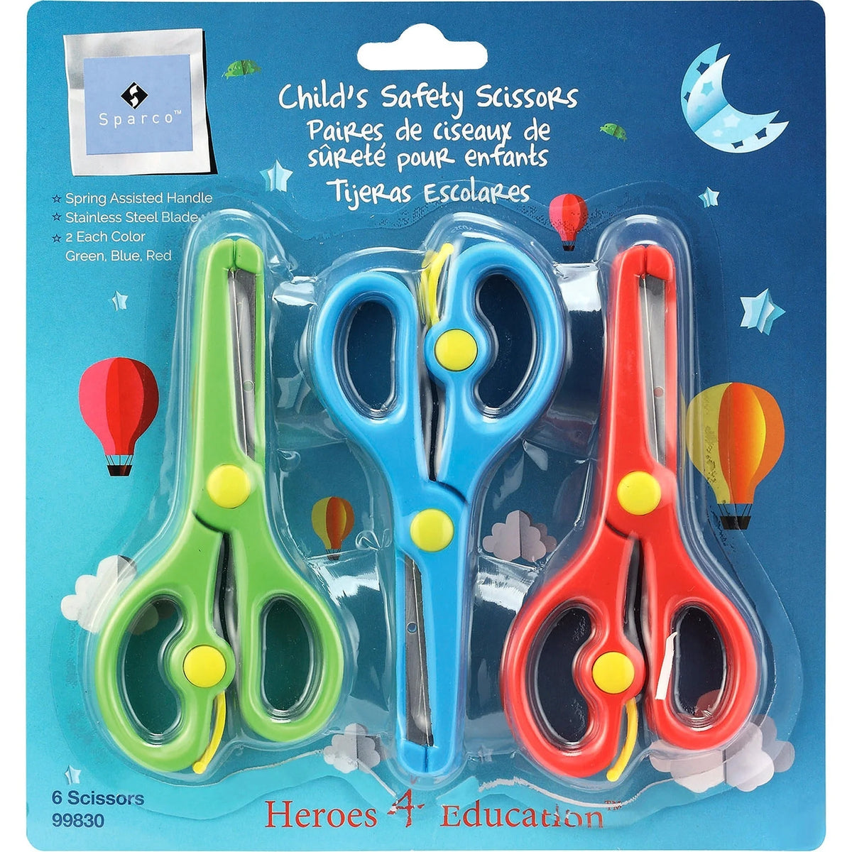 Sparco Child’s Safety Scissors Set - Pack of 6