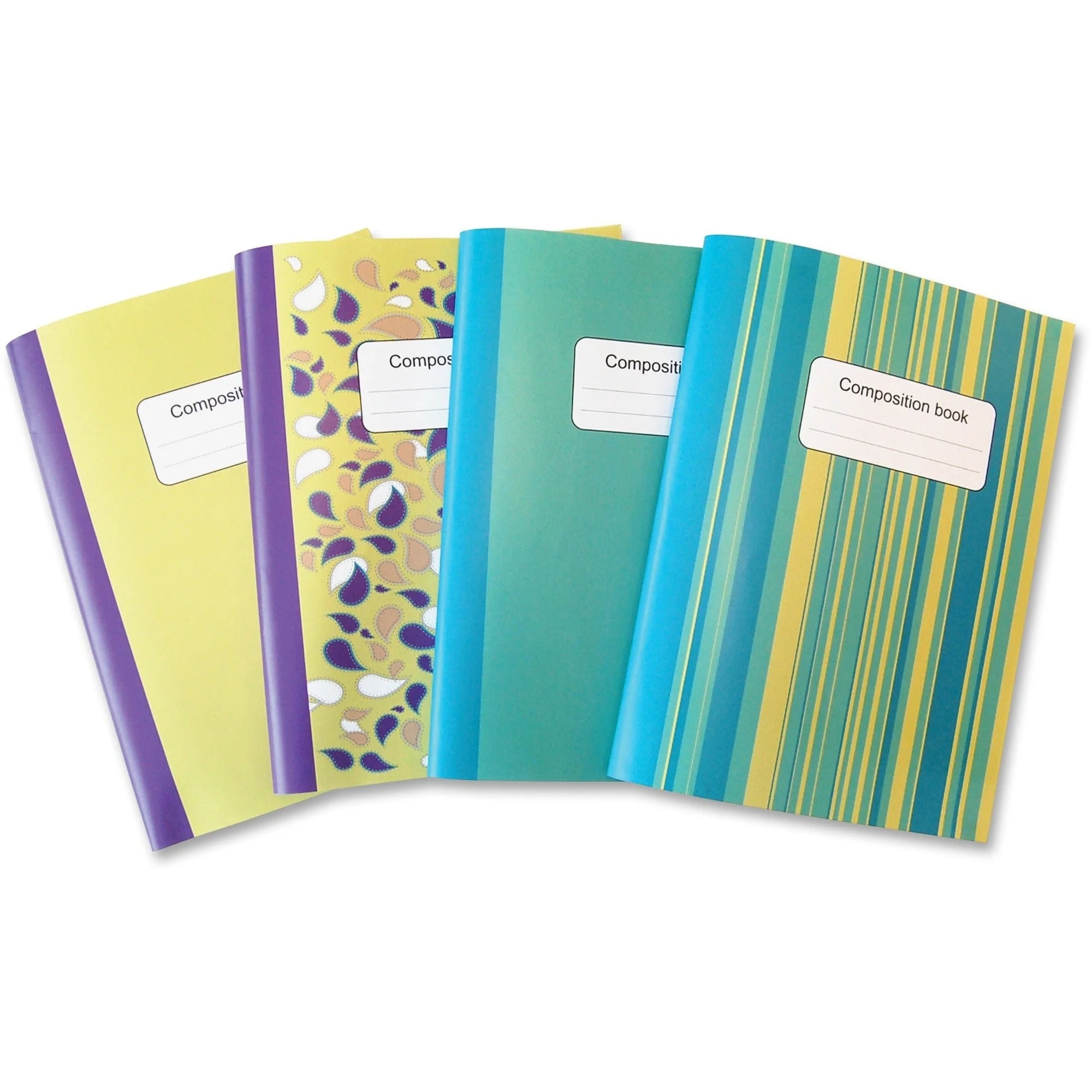 Sparco Composition Books 80 Sheets 4 / Pack College Ruled Front Ruling 9.75’’ Height x 7.5’’ Width Multi-colored Cover