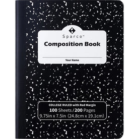 Sparco Composition Notebook - College Ruled 100 Pages - Hard Cover - 12 Pack - Notebooks