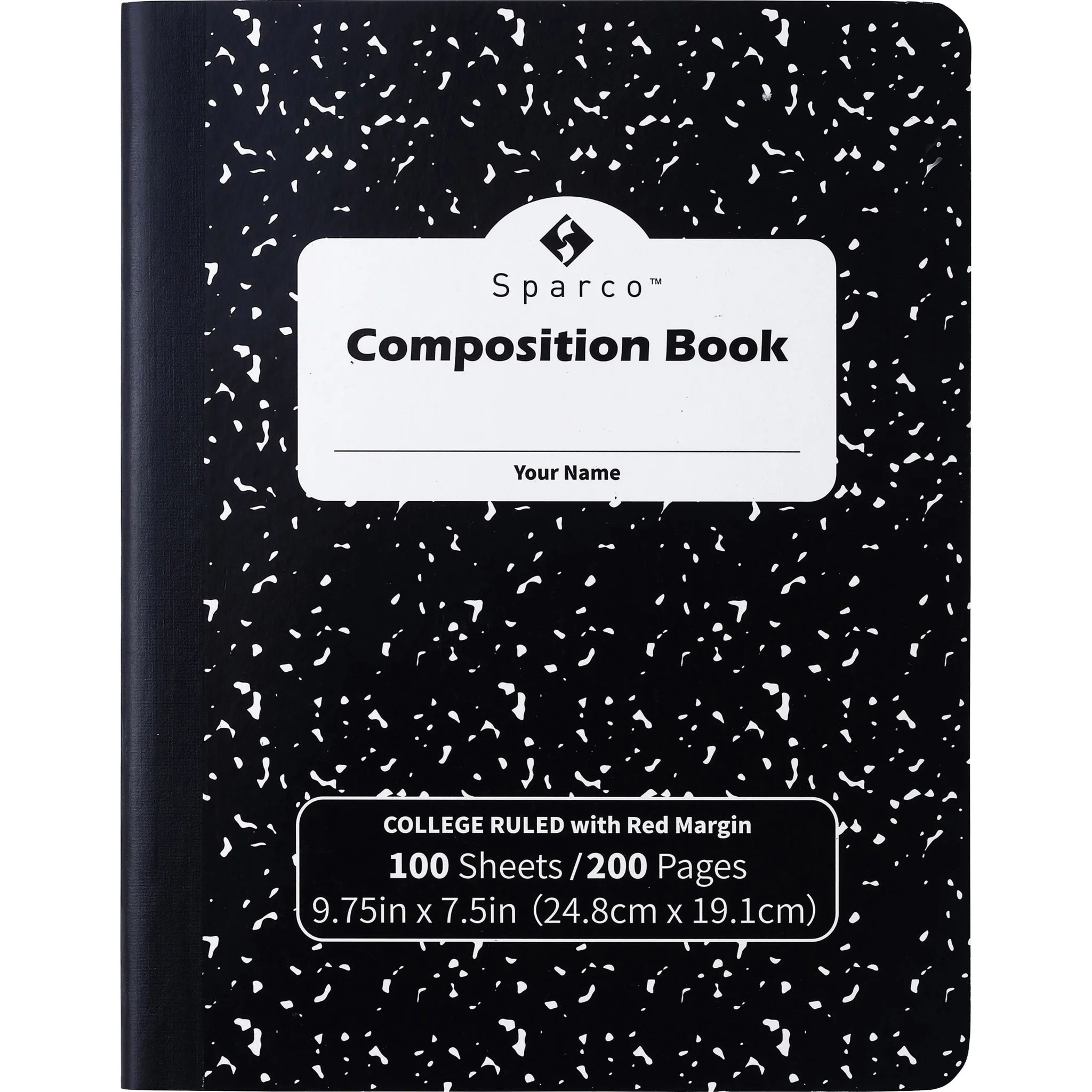 Sparco Composition Notebook - College Ruled 100 Pages - Hard Cover - 12 Pack - Notebooks