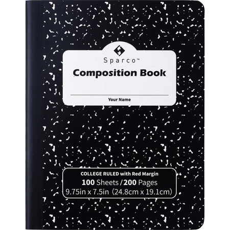Sparco Composition Notebook - College Ruled 100 Pages - Hard Cover - 12 Pack - Notebooks
