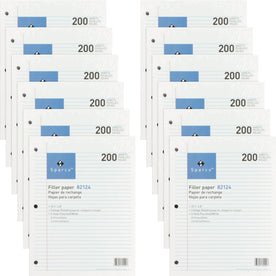 Sparco Filler Paper Bundle - College Ruled 2400 Sheets - White Bleed-Free