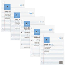 Sparco Filler Paper: Letter Size Ruled with Red Margin - 100 Sheets - Paper