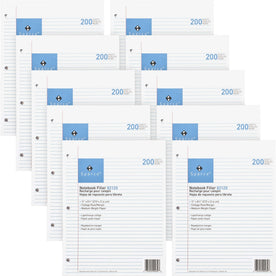 Sparco Filler Paper: Letter Size Ruled with Red Margin - 200 Sheets - Paper