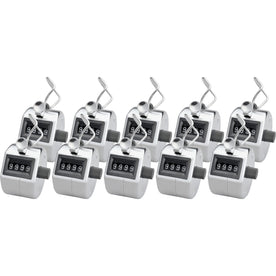 Sparco Finger Ring Tally Counter: 4-Digit Handheld Chrome Counter - Numbering Stamps & Counters