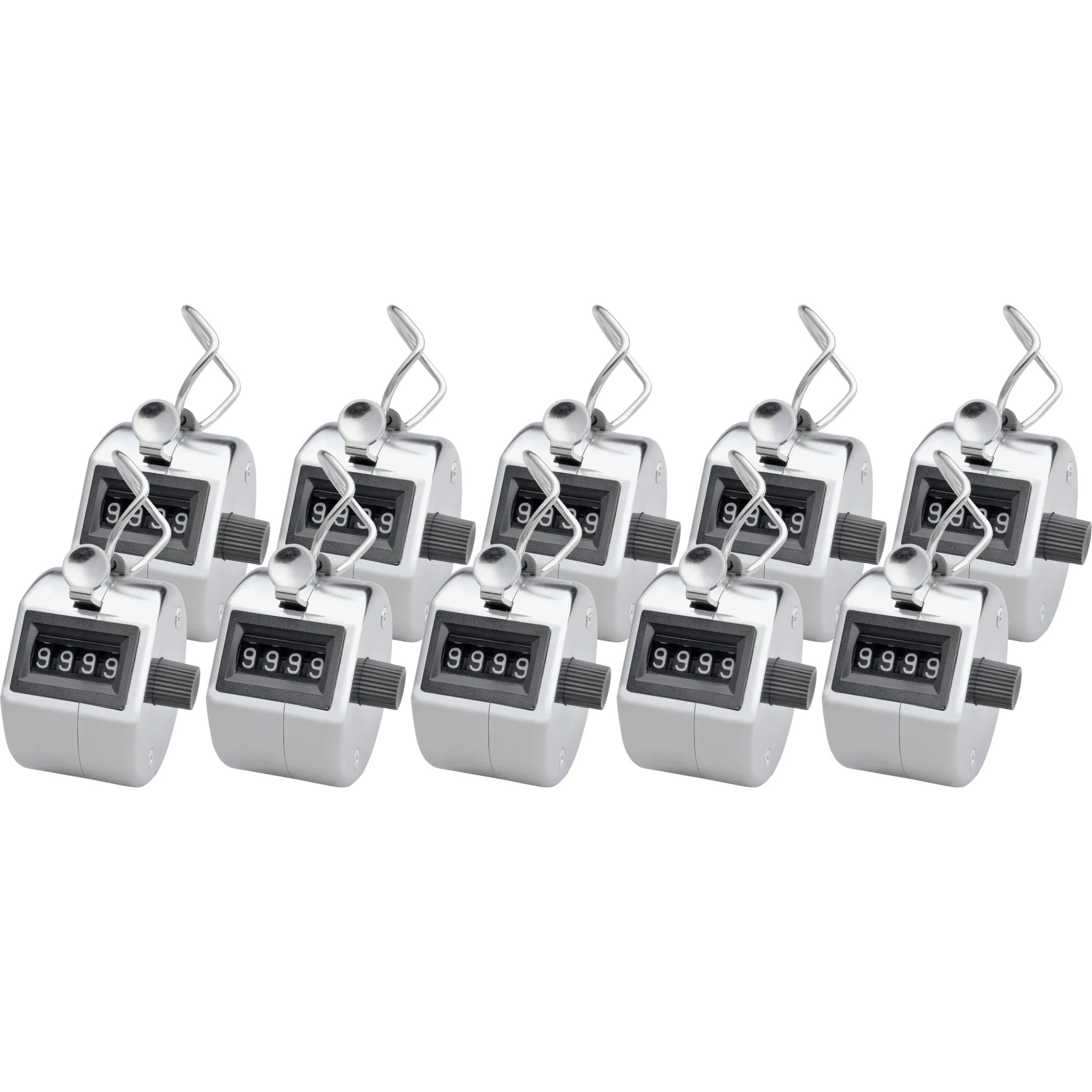 Sparco Finger Ring Tally Counter: 4-Digit Handheld Chrome Counter - Numbering Stamps & Counters