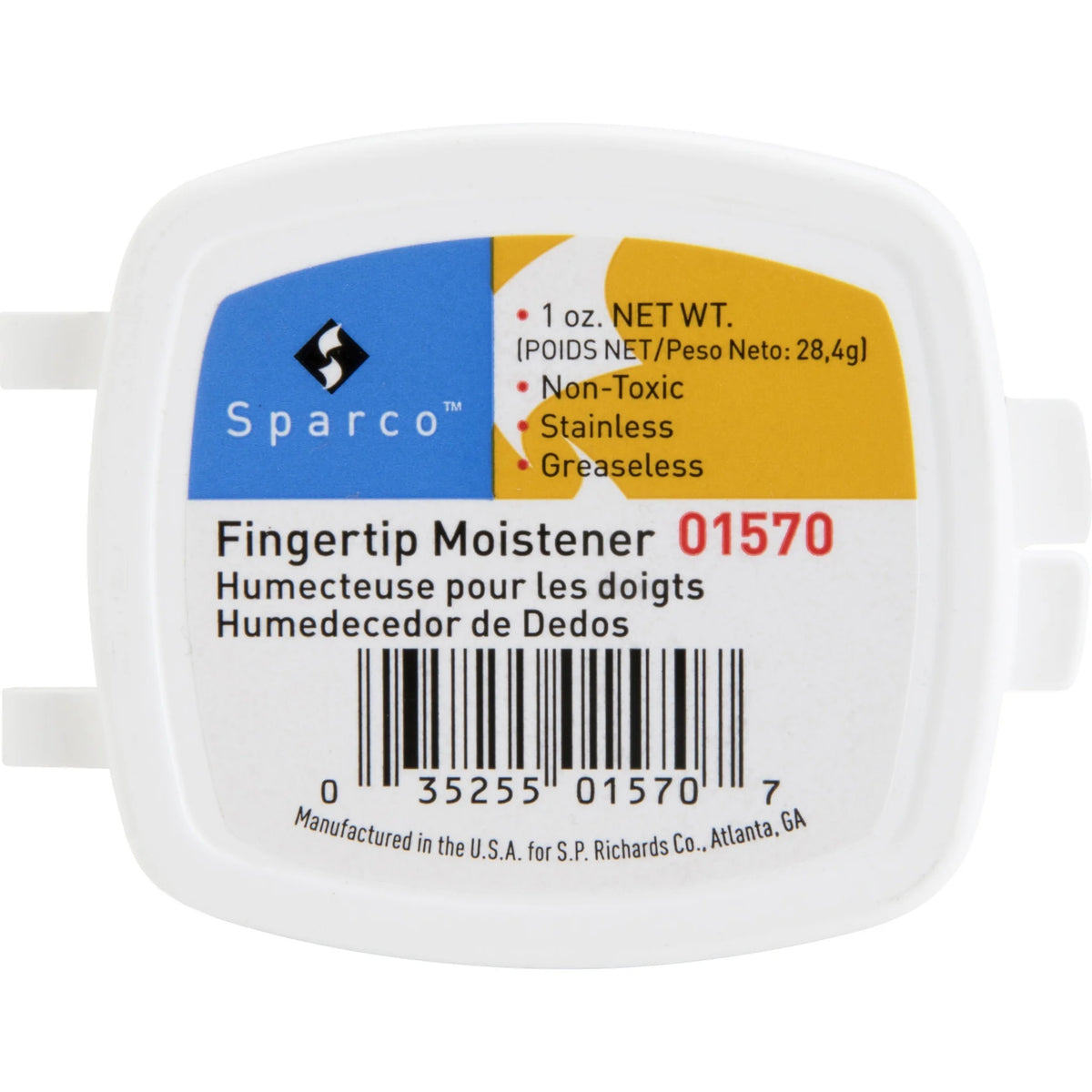 Sparco Fingertip Moisturizer - Odorless & Non-slip - 1oz - Mailroom Equipment Supplies