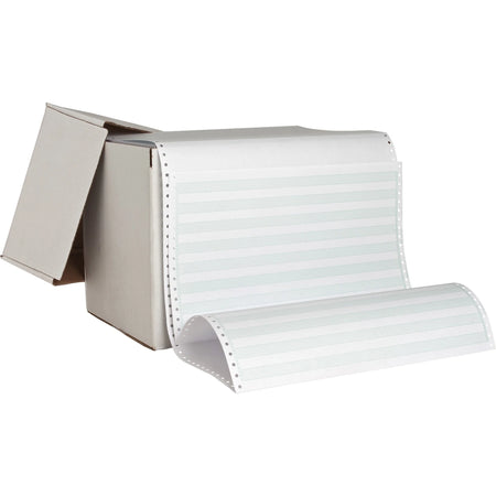 Sparco Green Bar Computer Paper - 1/2’’ Continuous-Form - 2600 Sheets - Specialty