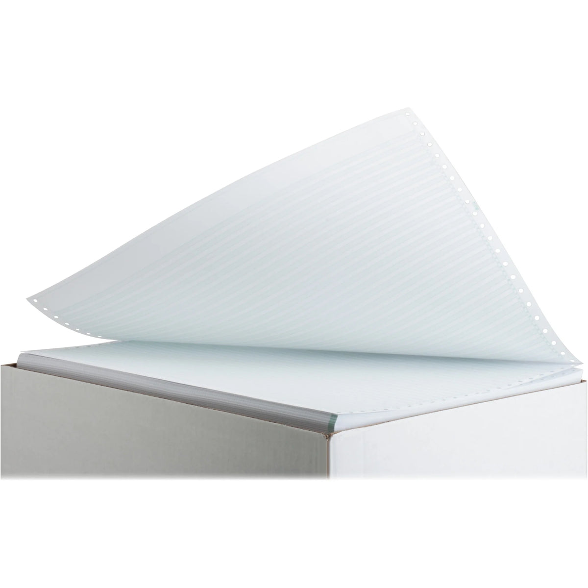 Sparco Green Bar Computer Paper - 1/6’’ 14 7/8’’ x 11’’ 20 lb - Perforated - 2700/Carton - Specialty