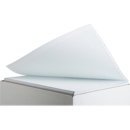 Sparco Green Bar Computer Paper - 1/6’’ 14 7/8’’ x 11’’ 20 lb - Perforated - 2700/Carton - Specialty