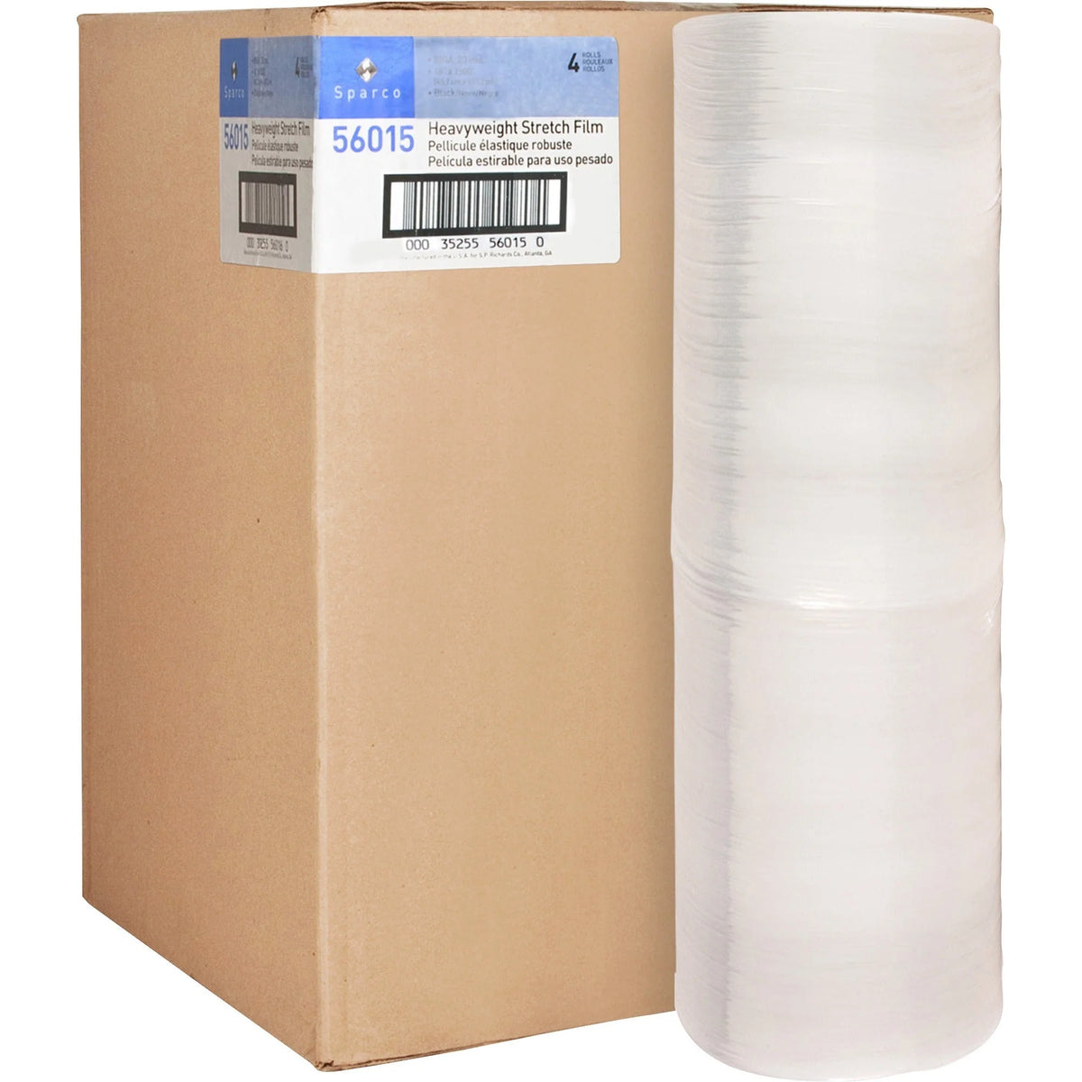 Sparco Heavyweight Stretch Wrap Film - 15’’ x 1500 ft - Clear - 4 Carton - Packing Supplies