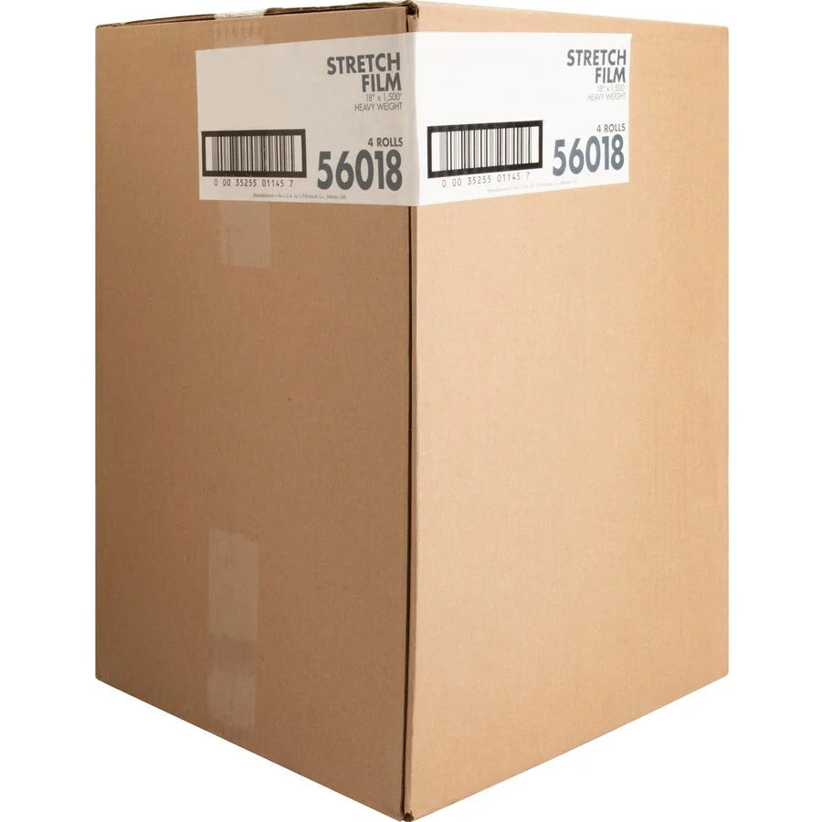 Sparco Heavyweight Stretch Wrap Film - 18’’ x 1500 ft - Clear (4/Carton) - Packing Supplies