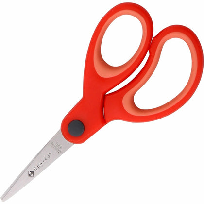 Sparco Kids Pointed End Scissors - 5’’ Overall Length - Red - Kid