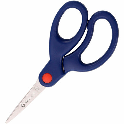 Sparco Kids Scissors: 5’’ Bent Handle Stainless Steel Blue - Kid Scissors